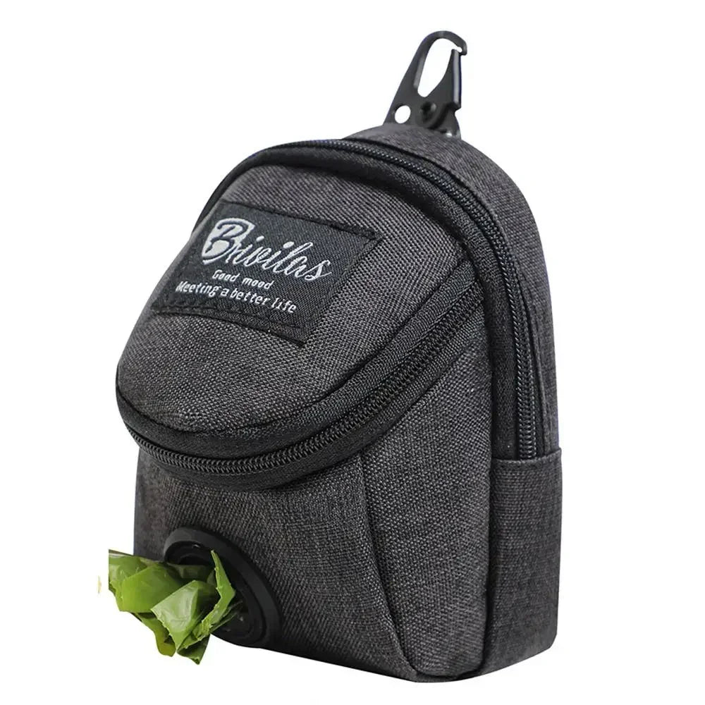Portable Dog Treat Bag & Poop Bag Dispenser – Waterproof Training Pouch Waist Bag for Walking