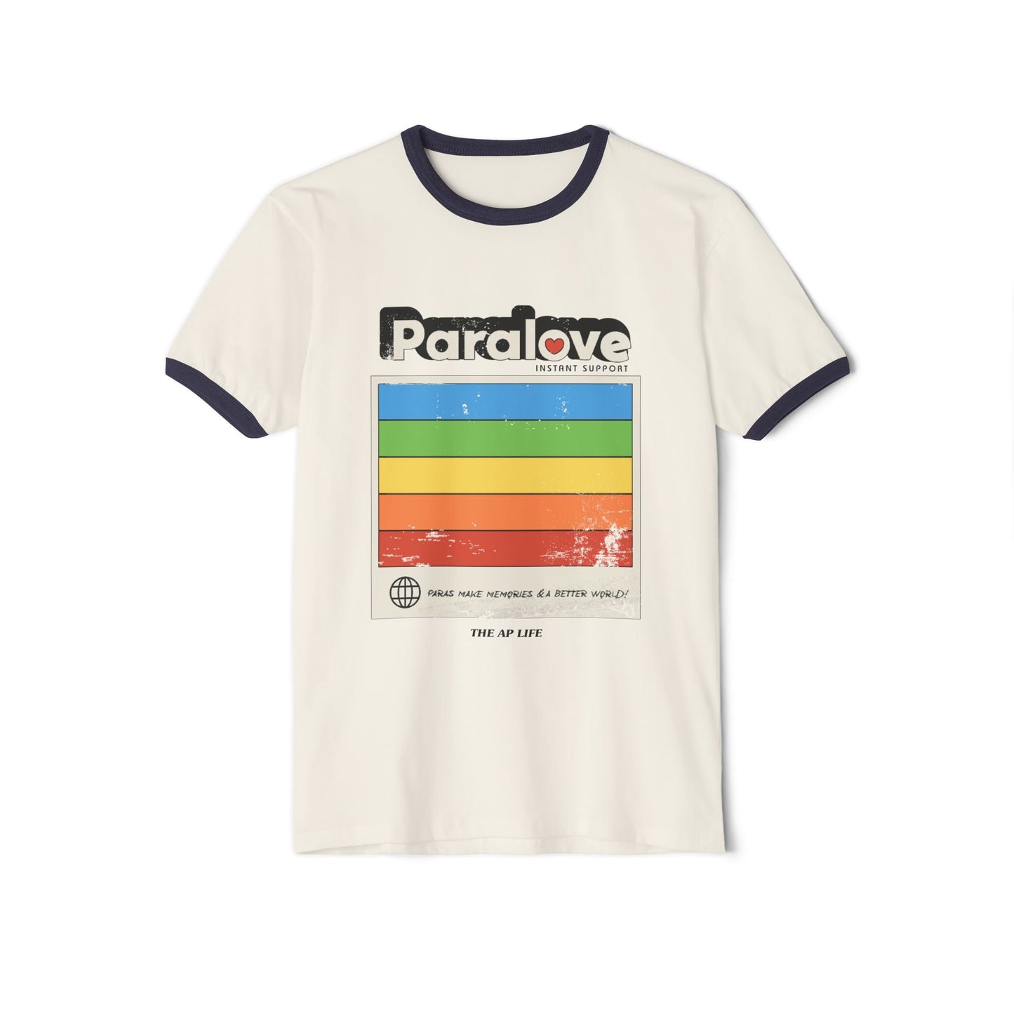 Para Love - Instant Support - Adult Unisex Cotton Ringer T-Shirt