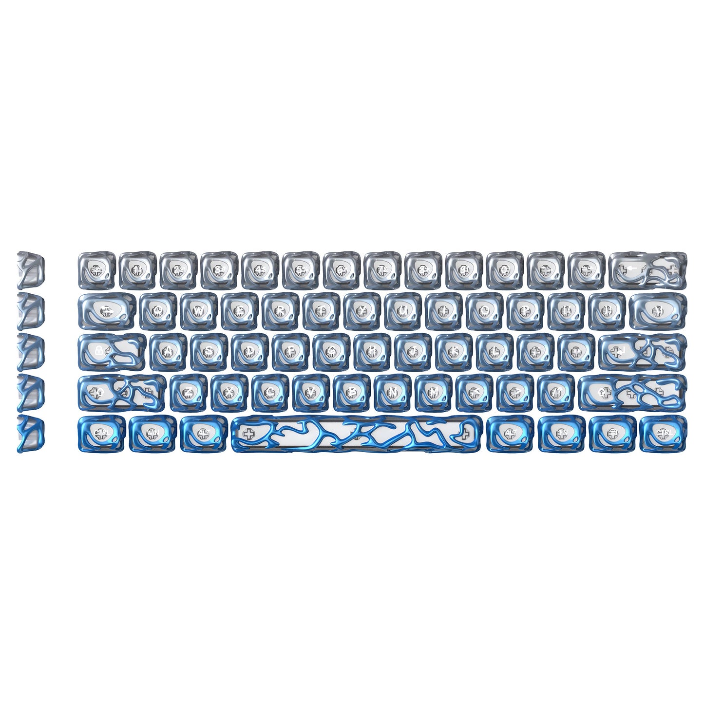 XVX Venom Themed Liquid Metallic ABS+PC Keycap Set