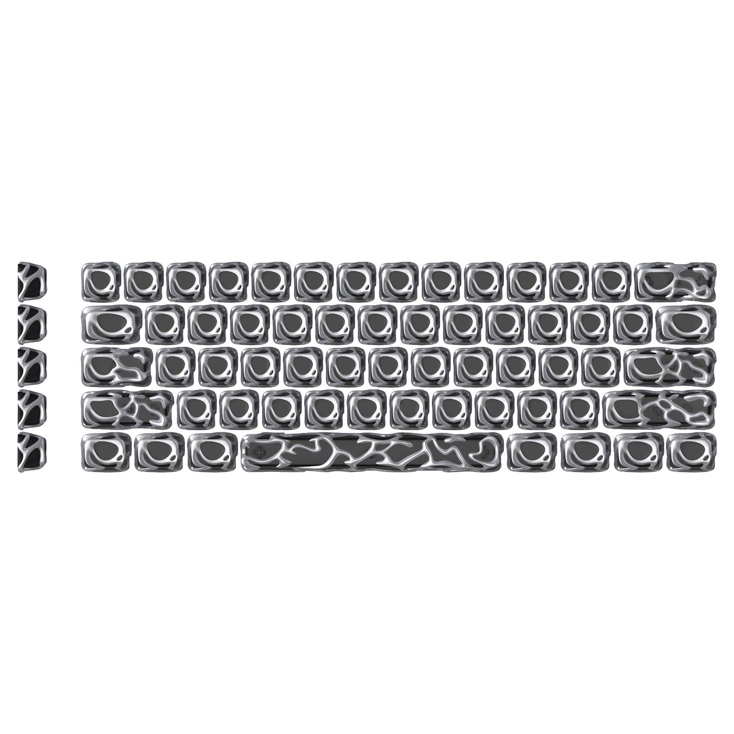 XVX Venom Themed Liquid Metallic ABS+PC Keycap Set