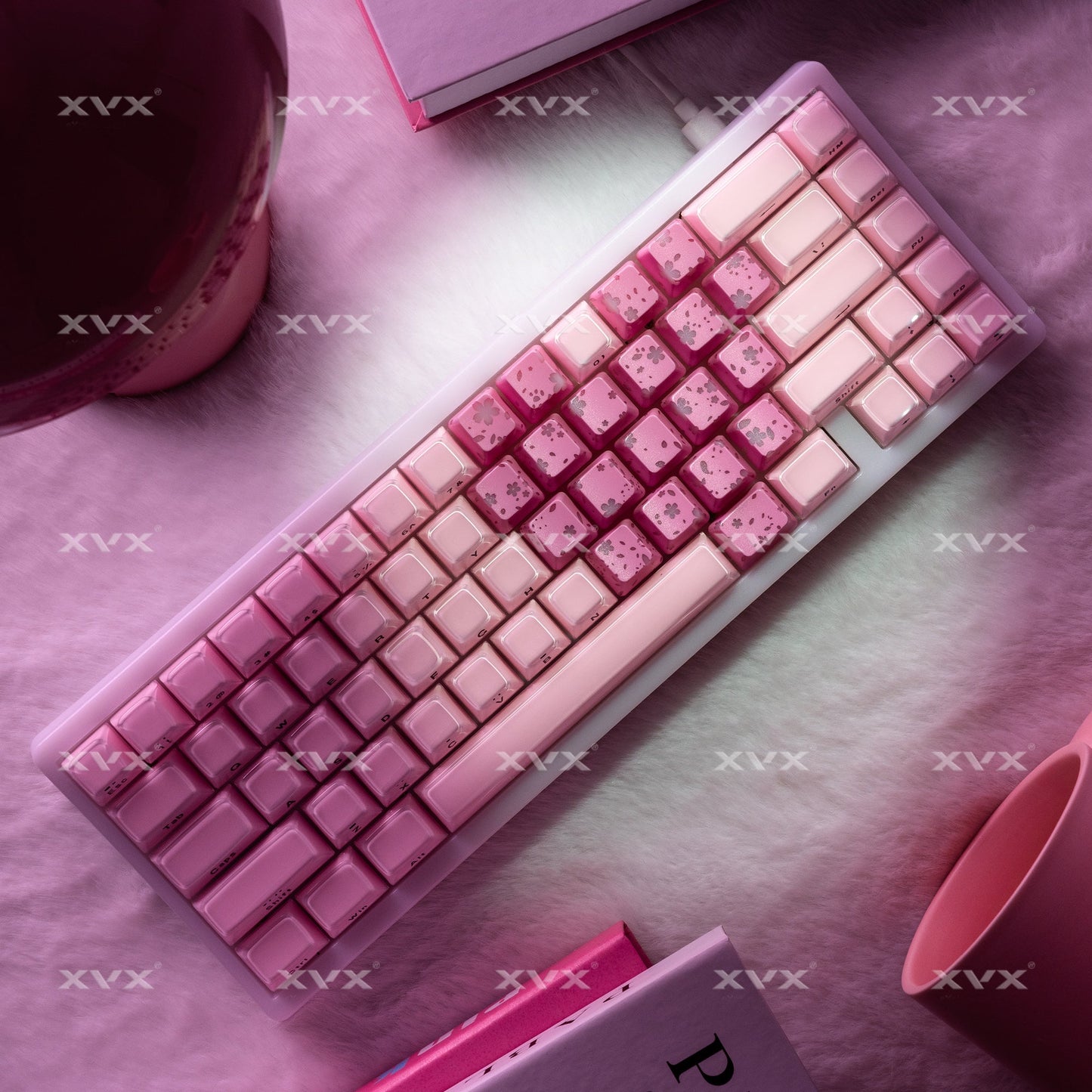 XVX FlutterBloom Heart Layout 21-Key IMD-Tech Keycap Set