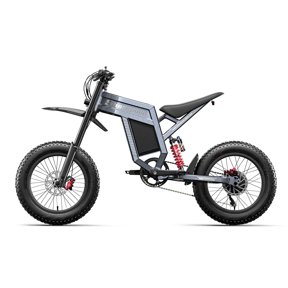 Adult 1500W Electric Fat-Tire Mountain Ebike 60V 30Ah Lithium Battery 20-inch (50.8 cm) Wheels 31-60 km Range 50+ km/h
