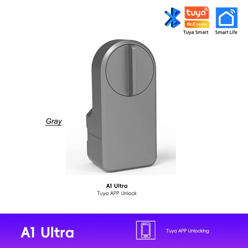 BLE Smart Electronic Door Lock with Wireless Fingerprint Keypad — Punch-Free No-Drill Installation