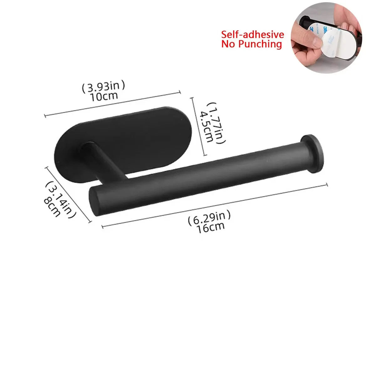 Wall-Mounted Toilet Paper Holder with Shelf - Aluminum Alloy Rustproof Bathroom Roll Holder