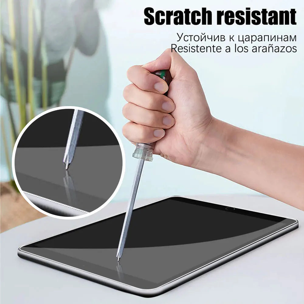Tempered Glass Screen Protector for iPad — 9H Hardness, Anti-Fingerprint, Bubble-Free, Stylus Compatible — 1-Pack (Fits 11-inch, 10.9-inch, 10.2-inch, 9.7-inch, iPad Air & Mini)