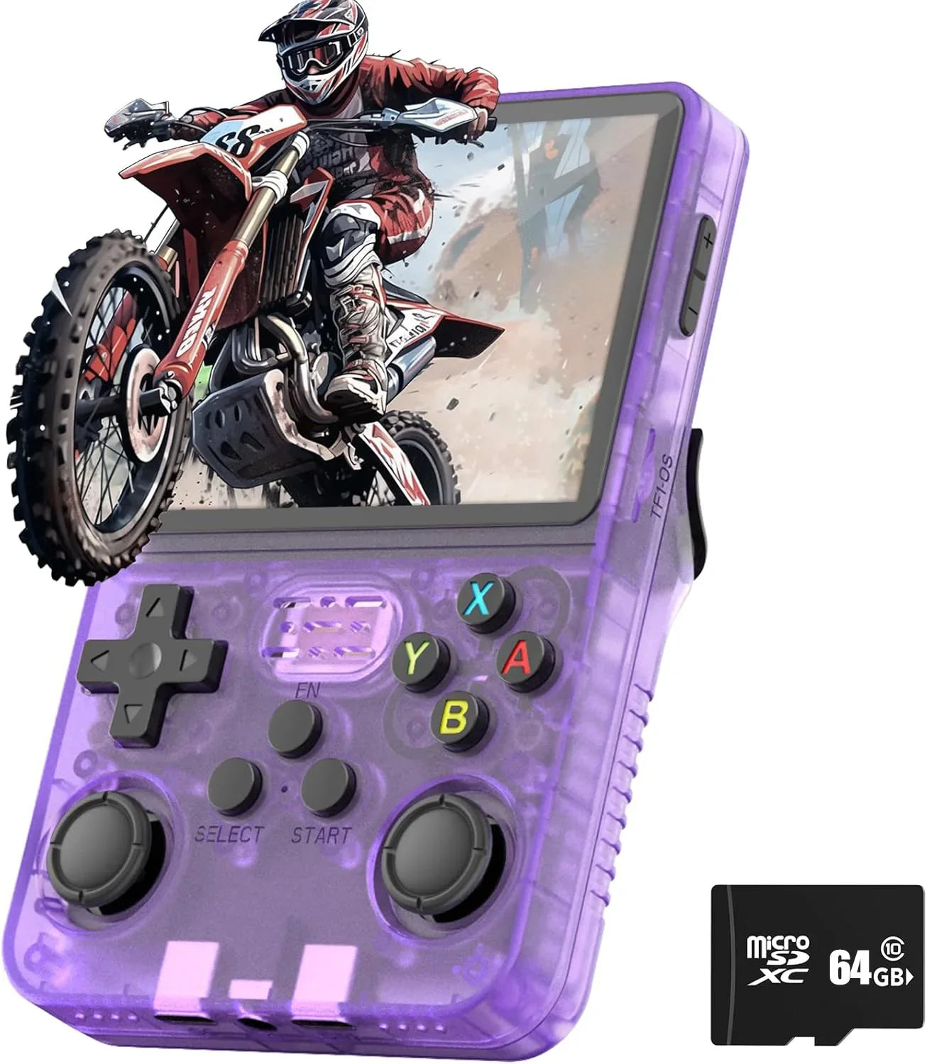 Retro Handheld Game Console 3.5-Inch (8.9 cm) IPS Screen Linux Portable Player, 15,000+ Games, Dual 3D Joysticks, USB-C