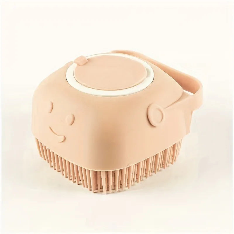 Silicone Pet Bathing Mitts 2-Pack Massage Grooming Brush for Dogs & Cats Rubber Bristles