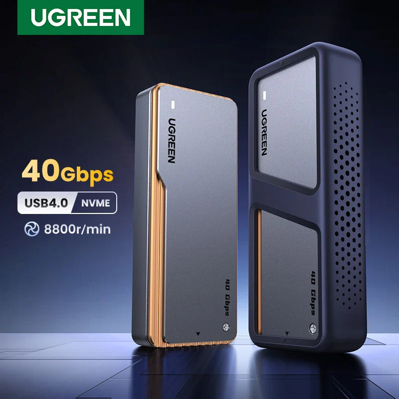 40Gbps M.2 NVMe SSD Enclosure, USB4.0 / Thunderbolt 4-3 Compatible, Aluminum Cooling Case — Supports M.2 2230/2242/2260/2280, Up to 4TB
