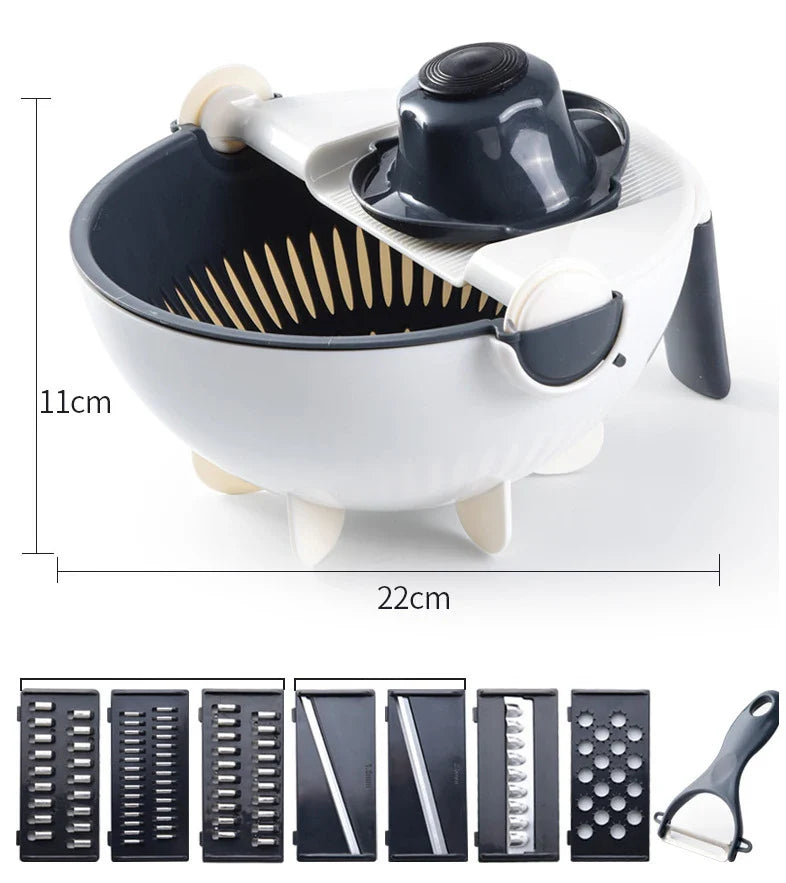 4-in-1 Rechargeable Electric Handheld Vegetable Cutter, Wireless Garlic Chopper, Onion Slicer & Shredder
