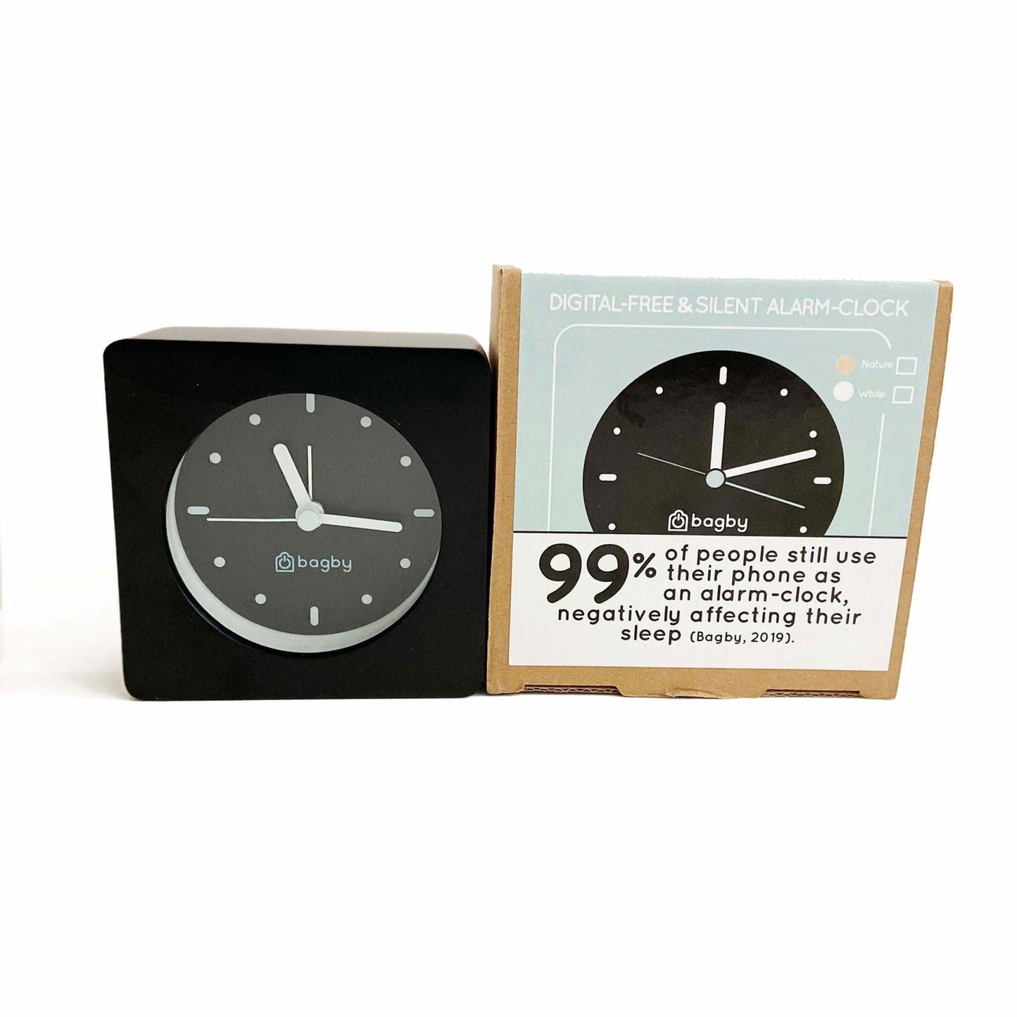 Bagby MINIMALIST - Silent Alarm Clock
