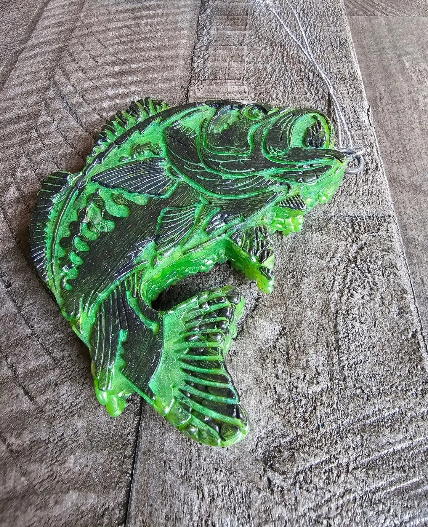 Bass Fish Car Freshie – Handmade Fishing Aroma Bead Air Freshener
