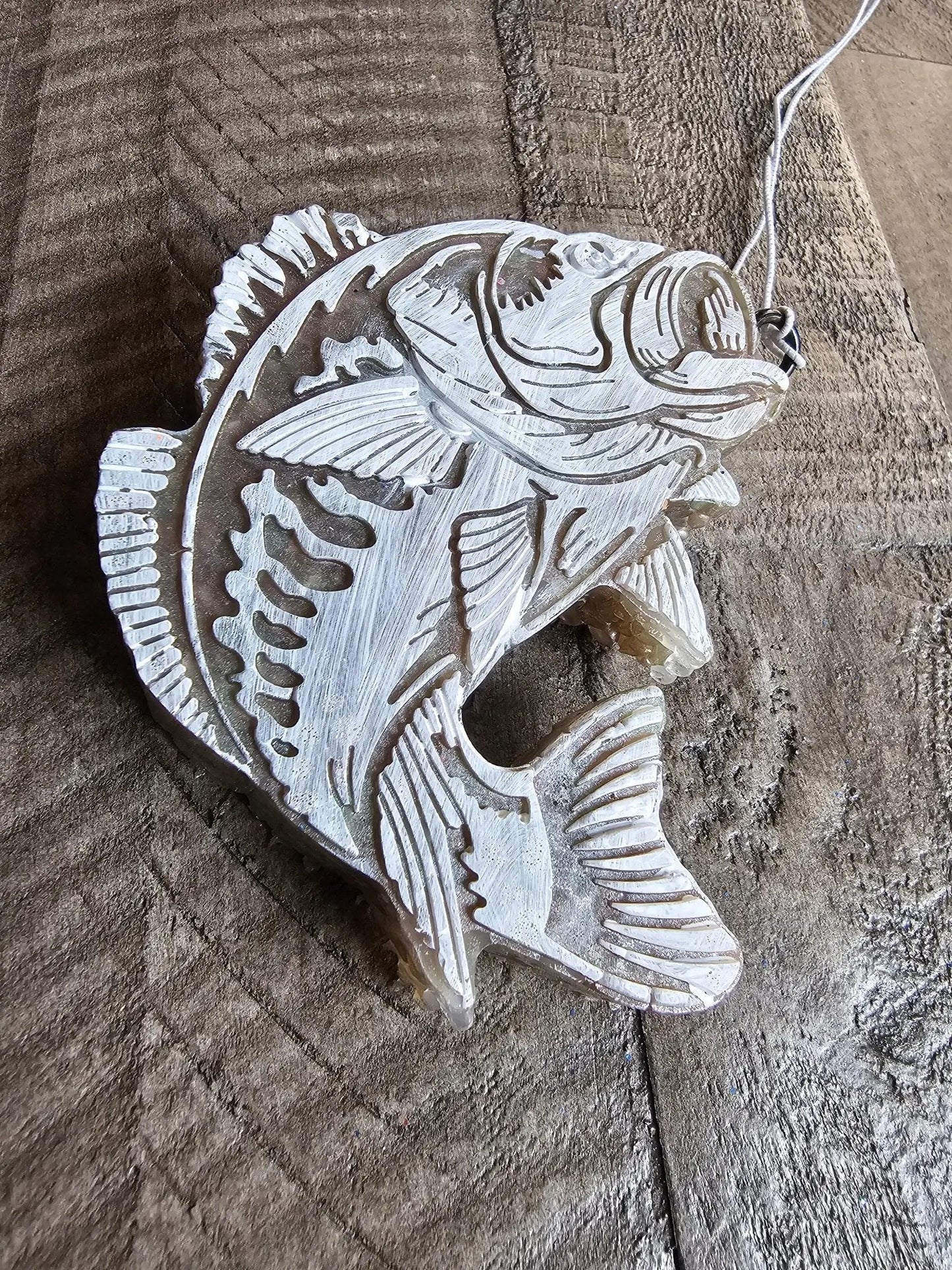 Bass Fish Car Freshie – Handmade Fishing Aroma Bead Air Freshener