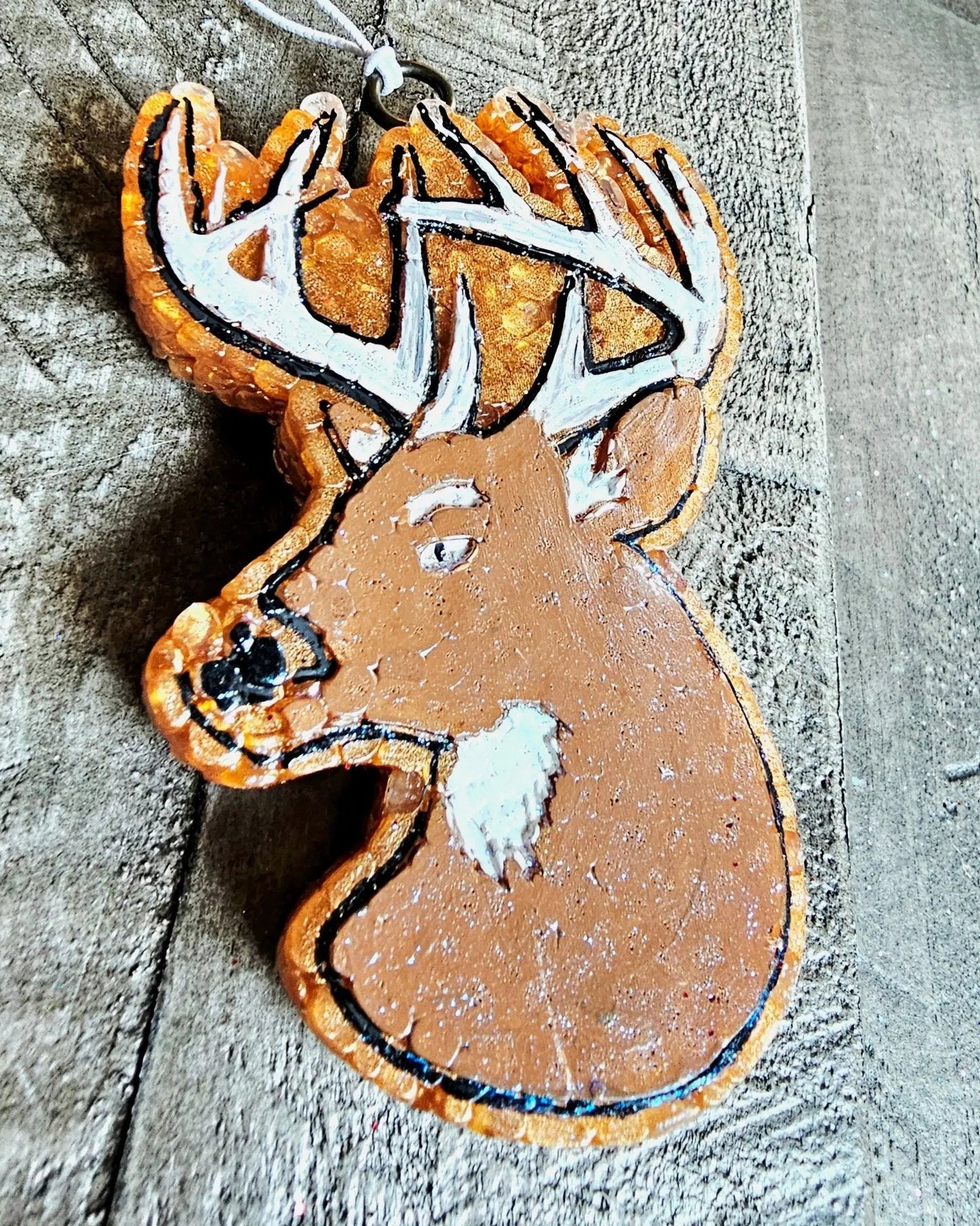 Deer Head Car Freshie – Handmade Hunting Aroma Bead Air Freshener