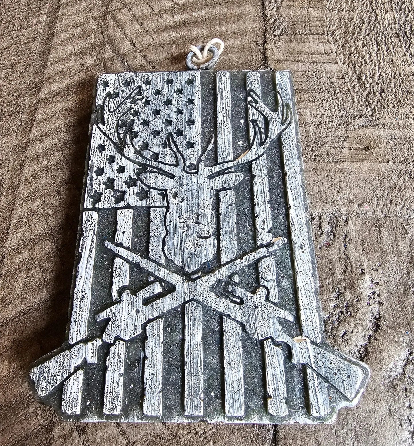 Deer Skull Flag Car Freshie – Handmade Aroma Bead Air Freshener