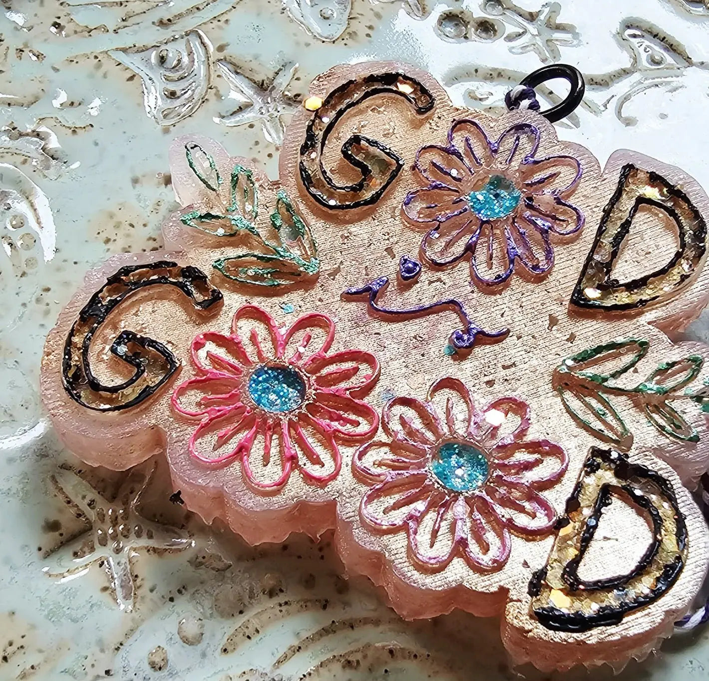 God is Good Car Freshie – Floral Handmade Aroma Bead Air Freshener