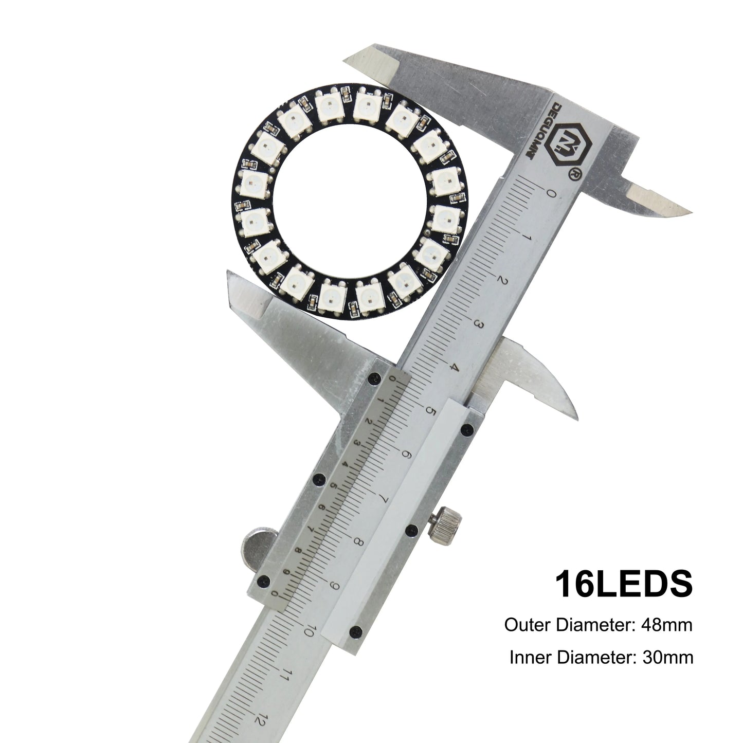 WS2812B RGB LED Pixel Ring - Individually Addressable 8/16/24/35/45-LED DC 5V