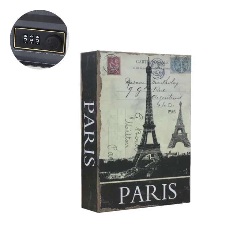 Hidden Book Safe with Key Lock — Metal Interior Stash Box for Cash, Jewelry & Passports — Realistic Classic Book Design