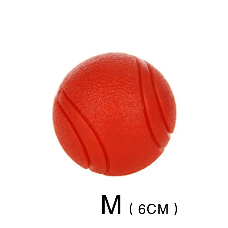 Bite-Resistant Rubber Dog Ball Toy – Chew-Proof Fetch Toy for Dogs & Puppies, Sizes S–XL (5–9 cm | 2–3.5 in) – Red