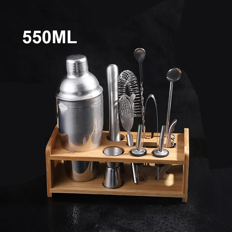 Stainless Steel Boston Cocktail Shaker — 18.6oz (550ml) & 25.4oz (750ml) Martini Mixer for Home Bar & Bartenders
