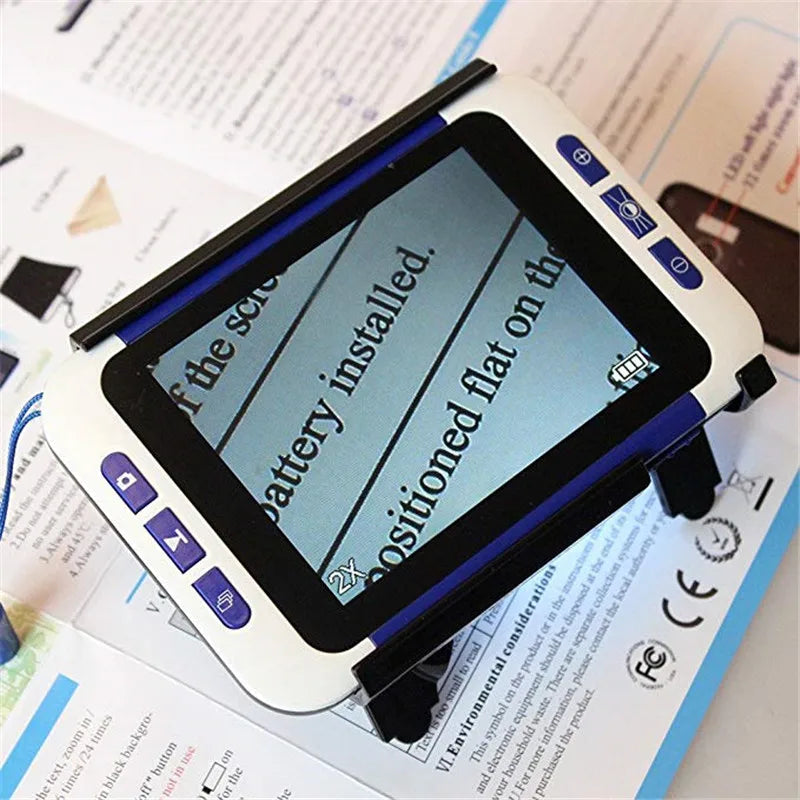 2–32x 3.5-inch (89 mm) Color LCD Digital Magnifier — Portable Electronic Reading Loupe for Low Vision