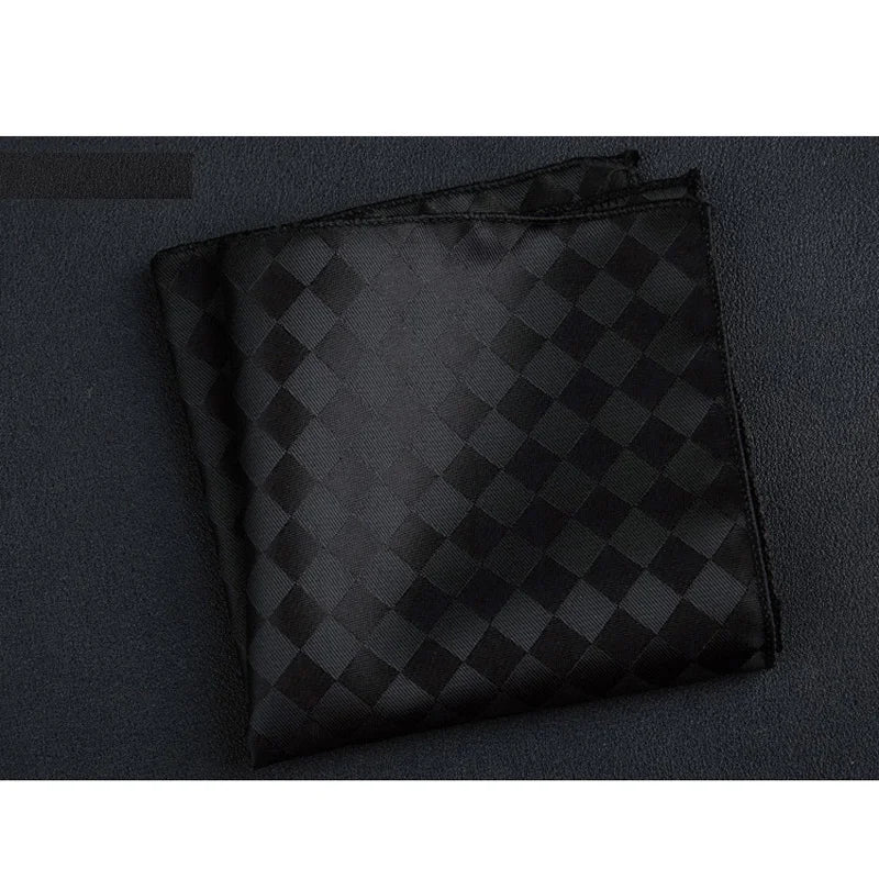 Men's Polyester Pocket Square Handkerchief Polka Dot Striped Floral Print 9 x 9 in (23 x 23 cm)