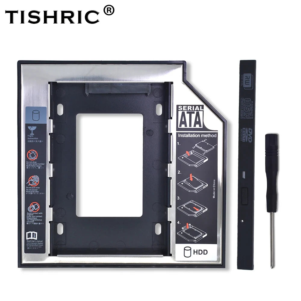 Universal SATA 3.0 2.5-inch (63.5 mm) HDD/SSD Caddy — Fits 9.5 mm / 12.7 mm Optical Bay (eSATA Enclosure)