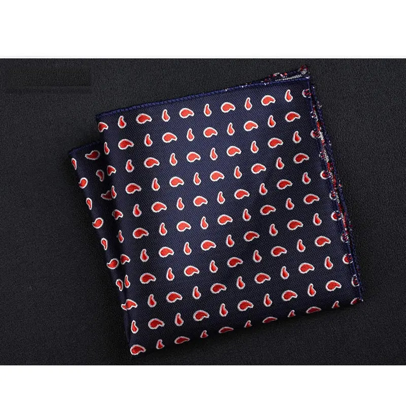 Men's Polyester Pocket Square Handkerchief Polka Dot Striped Floral Print 9 x 9 in (23 x 23 cm)