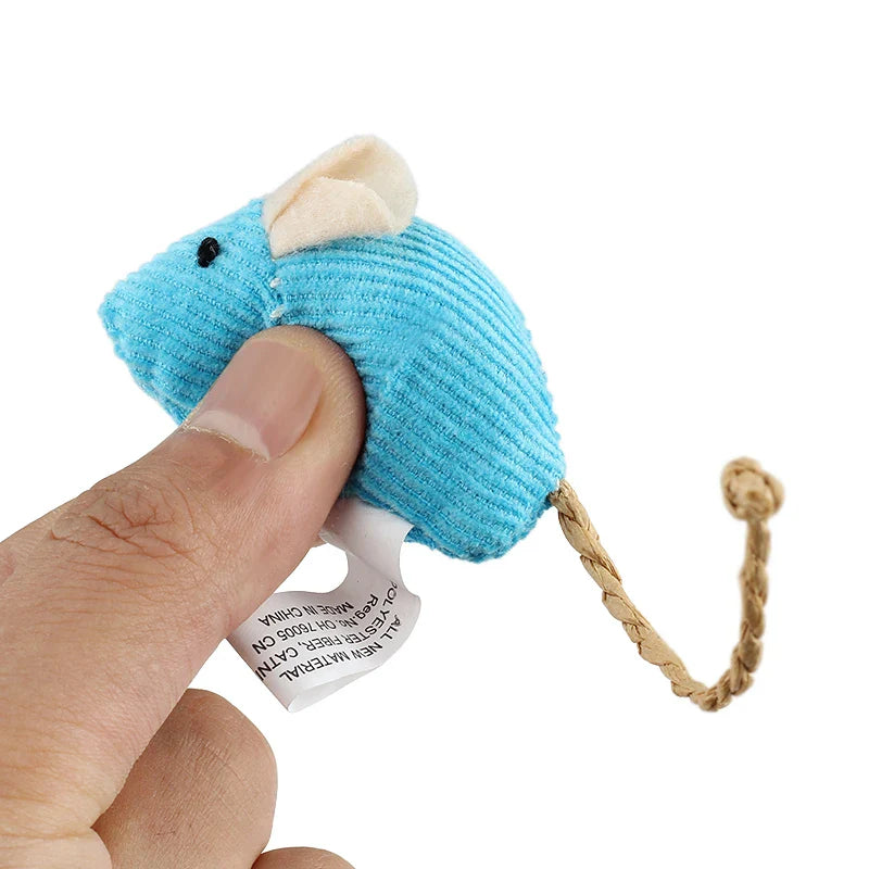 6-Pack Catnip Plush Mouse Toys for Kittens — 5.5cm (2.2in) Mix Color Mini Cat Toys