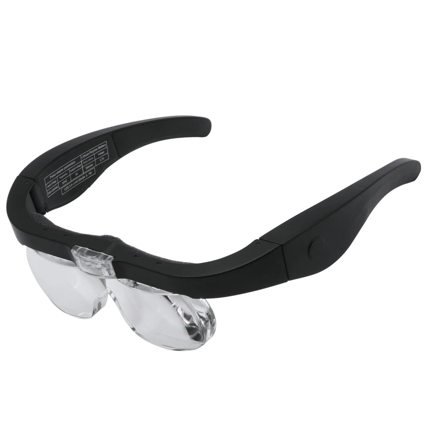 Headband Magnifying Glasses 1.5x–5x USB Rechargeable LED with 4 Interchangeable Lenses for Reading, Jewelry & Watch Repair