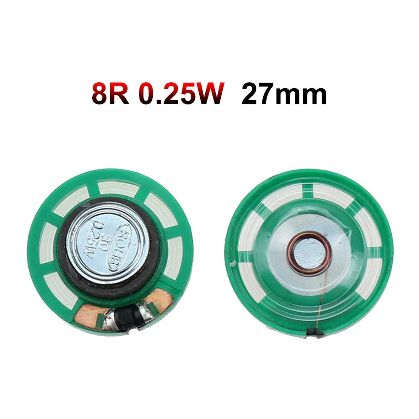 Horn Loudspeaker Driver 2-Pack | 8Ω, 16Ω, 32Ω | 0.25W–0.5W | 20–40mm (0.79–1.57 in) Diameter Options