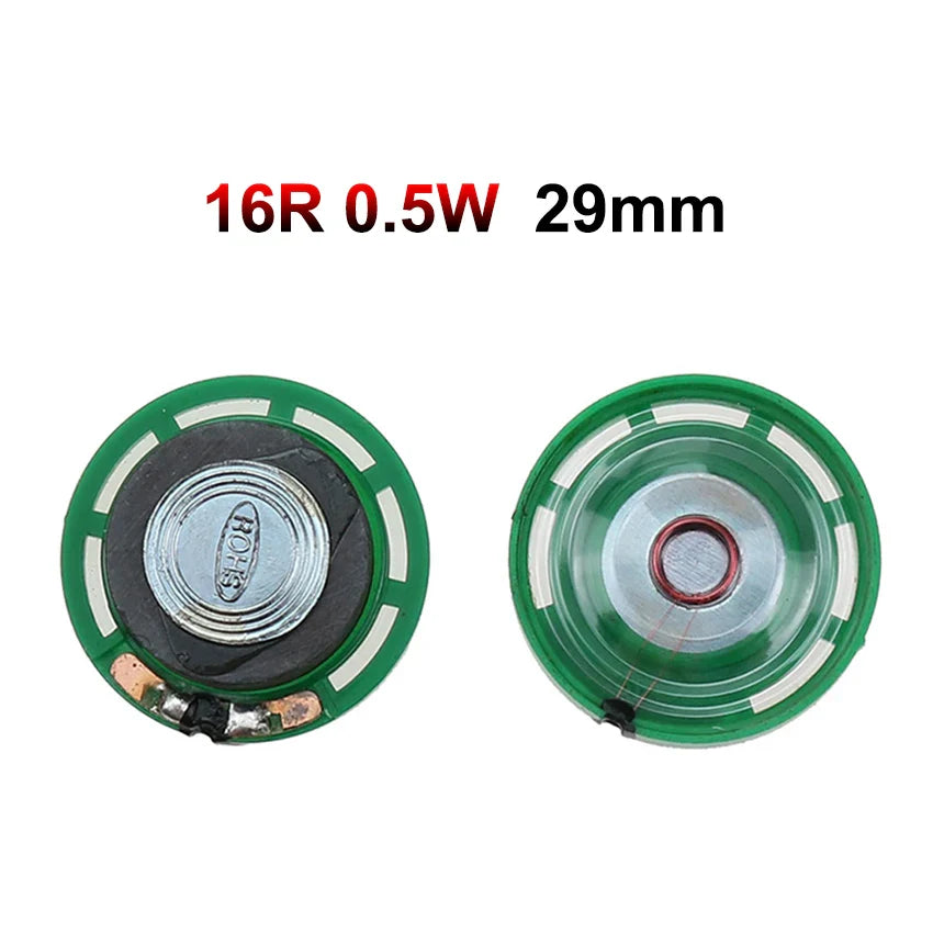 Horn Loudspeaker Driver 2-Pack | 8Ω, 16Ω, 32Ω | 0.25W–0.5W | 20–40mm (0.79–1.57 in) Diameter Options