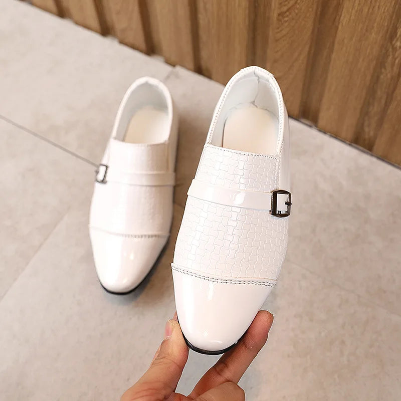 Kids PU Leather Dress Flats - Party, Wedding & Performance Shoes, Sizes 21-36
