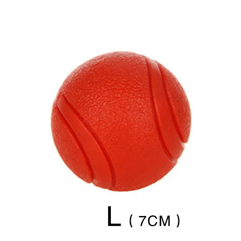 Bite-Resistant Rubber Dog Ball Toy – Chew-Proof Fetch Toy for Dogs & Puppies, Sizes S–XL (5–9 cm | 2–3.5 in) – Red