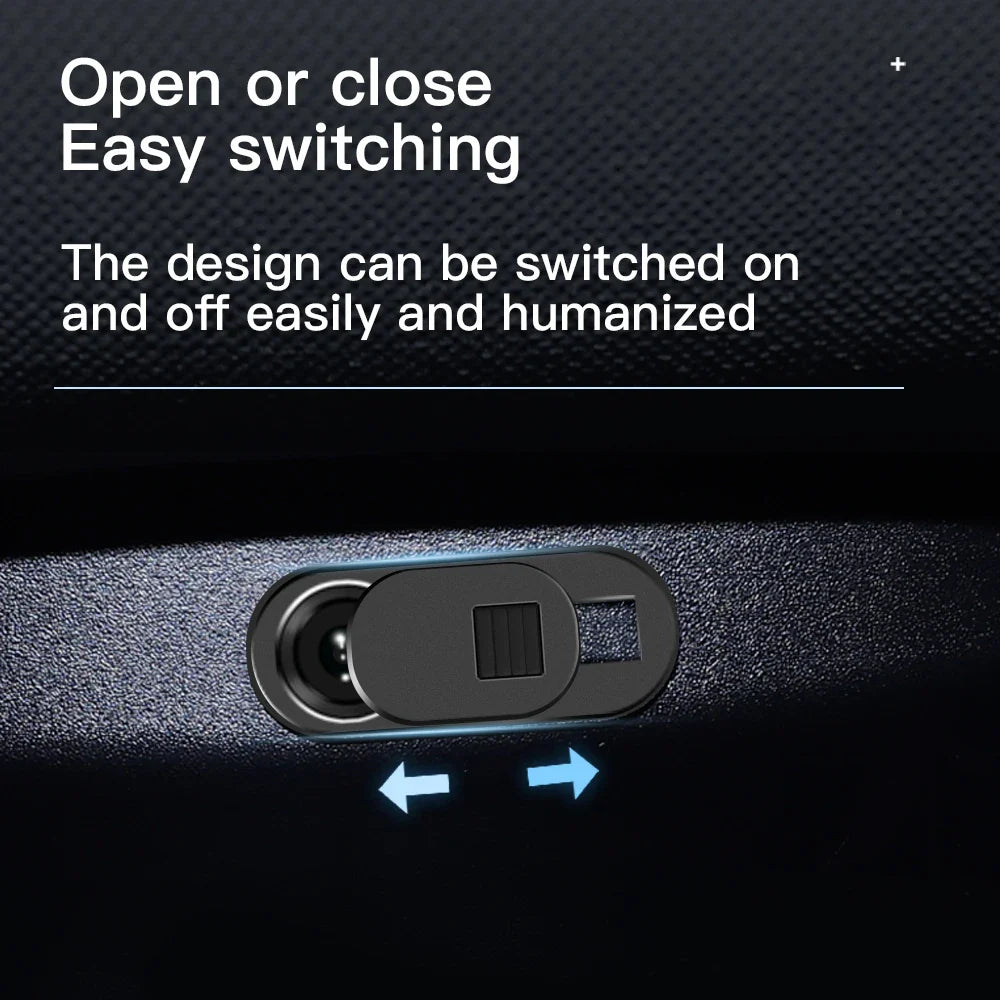 Tesla Model 3 & Model Y Camera Privacy Cover - Ultra-Thin Sliding Webcam Sticker for Car Monitor, Laptops & Smartphones