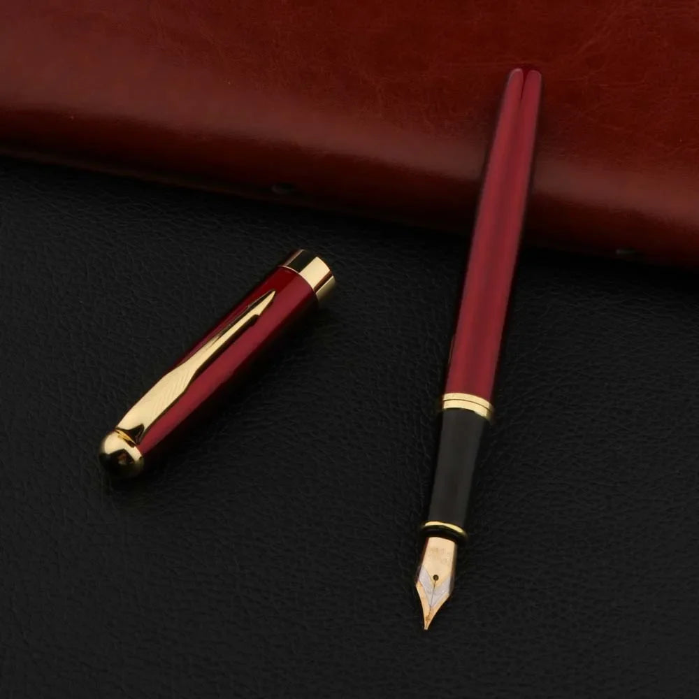Metal Fountain Pen Black & Gold – Business Writing Pen for Office, School & Gifts