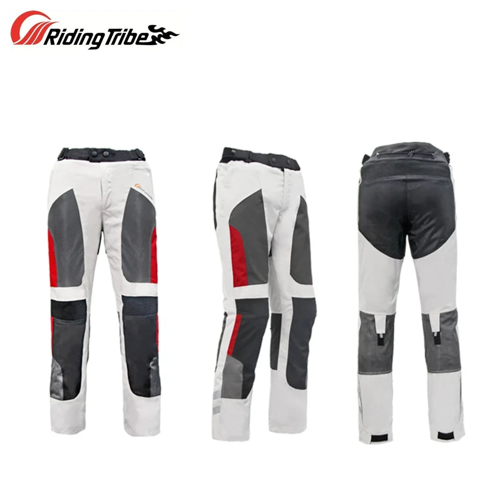 Men's Motorcycle Riding Pants – Breathable Summer & Insulated Winter Waterproof Motorbike Trousers with Removable Liner & Included Knee Pads
