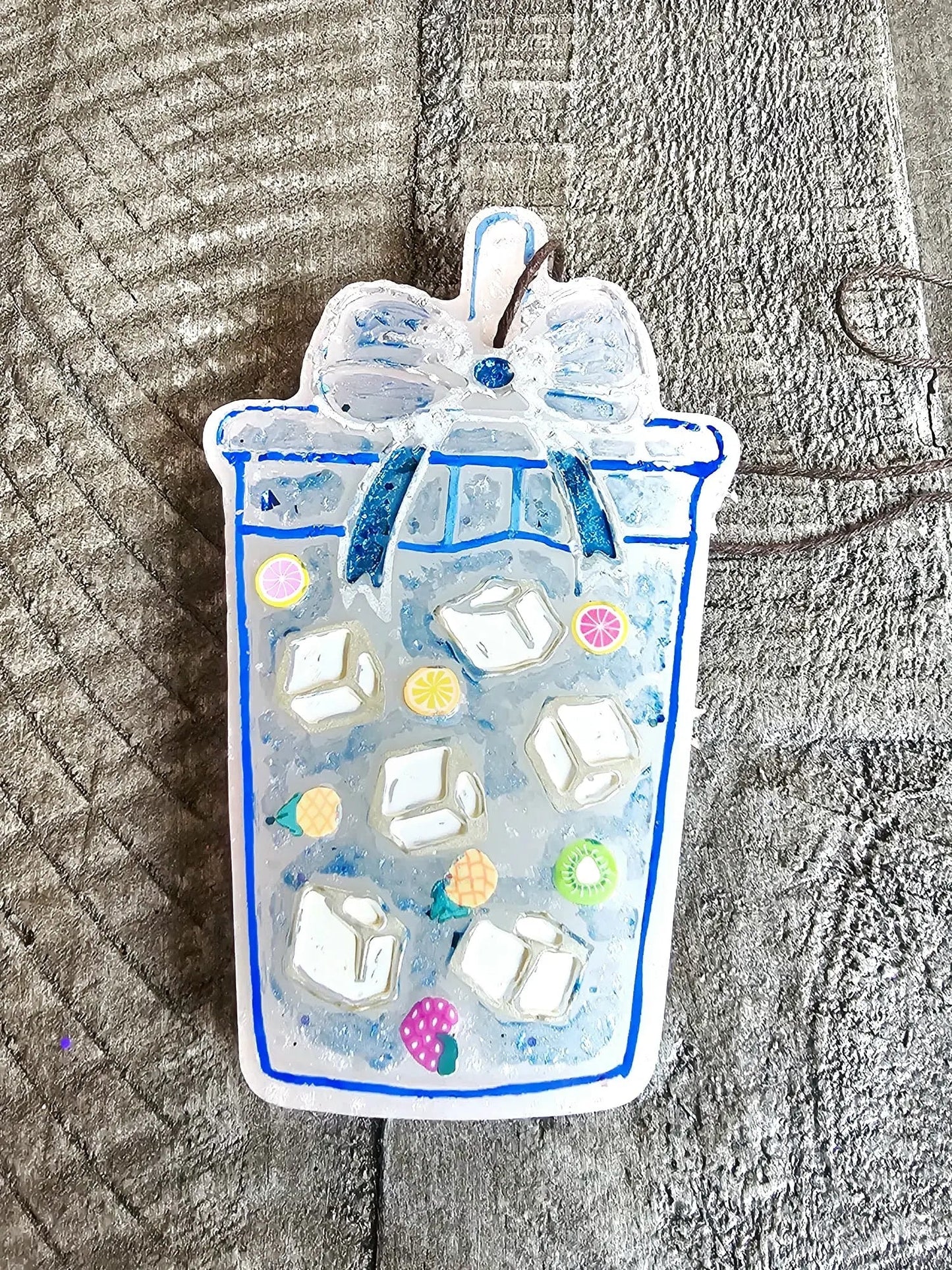 Iced Drink Car Freshie – Handmade Aroma Bead Air Freshener