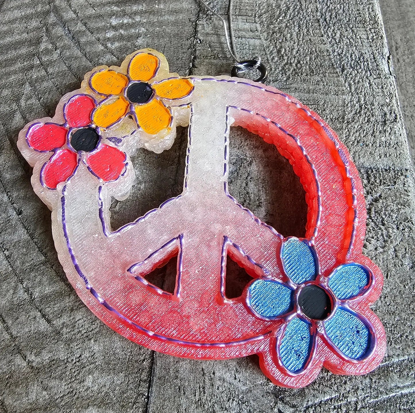 Peace Sign Car Freshie | Retro Handmade Aroma Bead Air Freshener