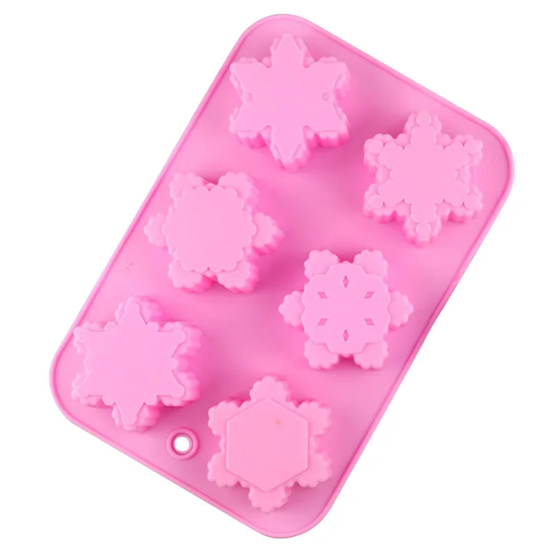 3D Snowflake Silicone Mold for Candle, Soap & Chocolate — DIY Christmas Cake Decorating Mold, Party Gift