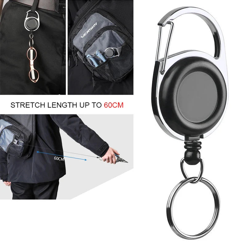 Stainless Steel Fishing Scissors Keychain – Blunt Tip Serrated Blade, 9.5 x 6.27 cm (3.74 x 2.47 in)
