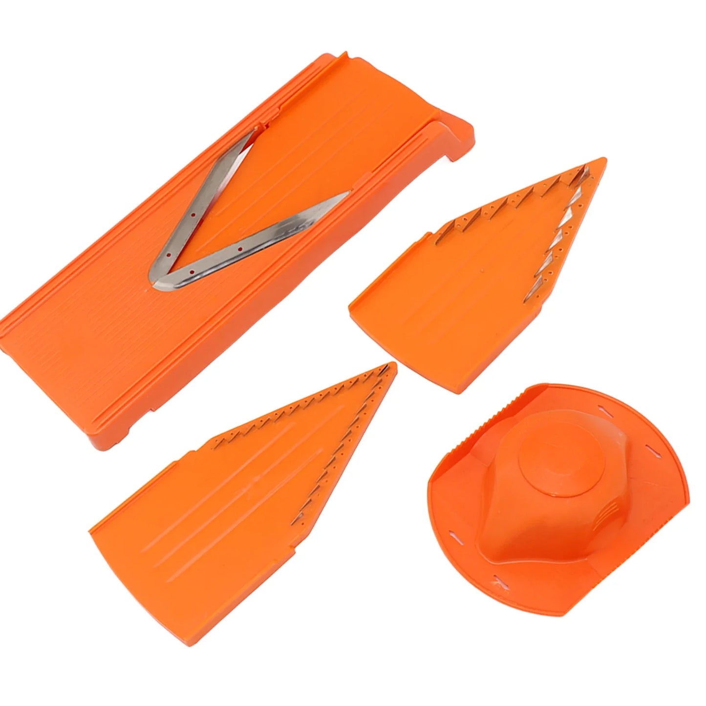 V-Blade Mandoline Vegetable Cutter – Manual Kitchen Slicer with Hand Guard & 3 Stainless Steel Blades