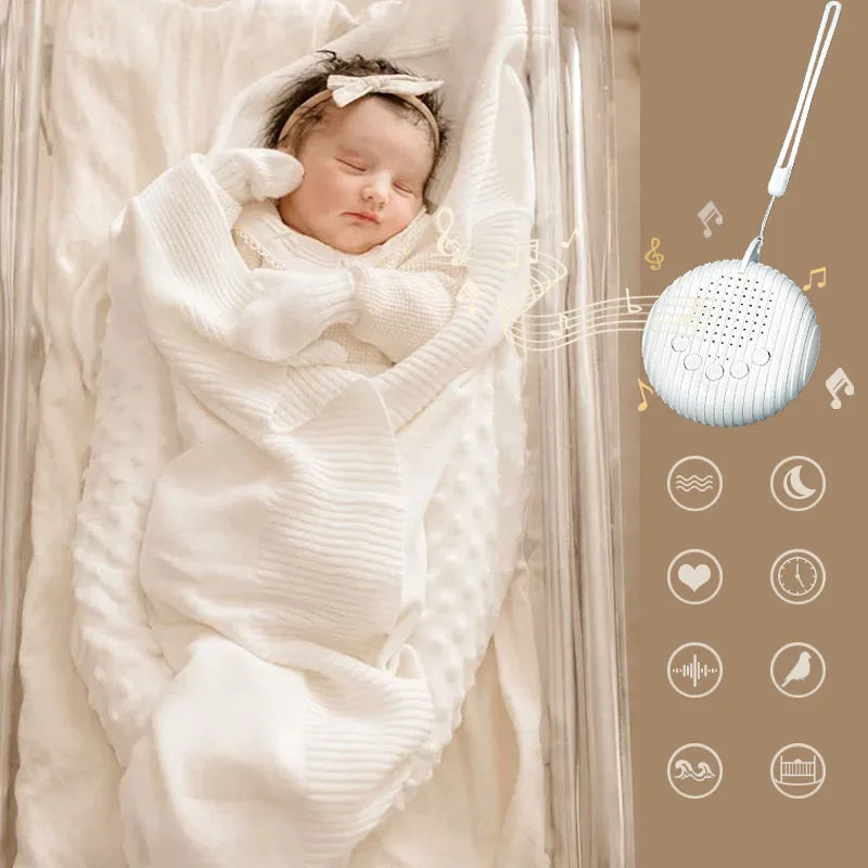 Baby White Noise Machine 10 Soothing Sounds | Volume Adjustable Portable Rechargeable Sleep Aid with USB