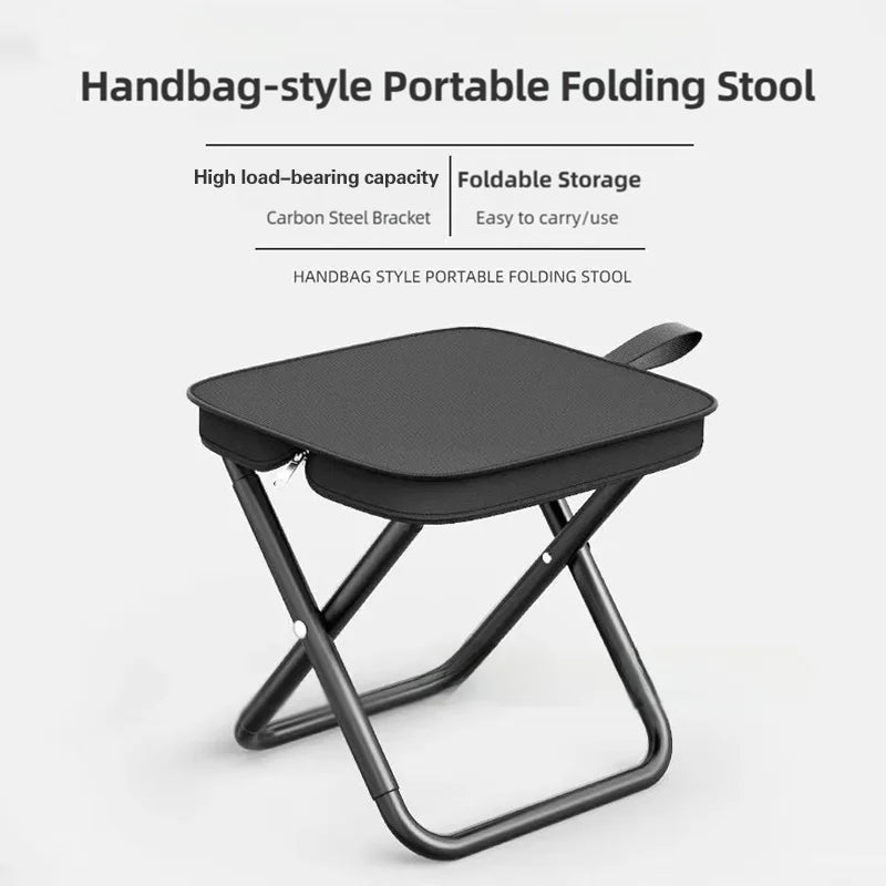 Portable Folding Camping Stool – Ultra-Light Handbag Foldable Chair for Fishing, Hiking & Travel