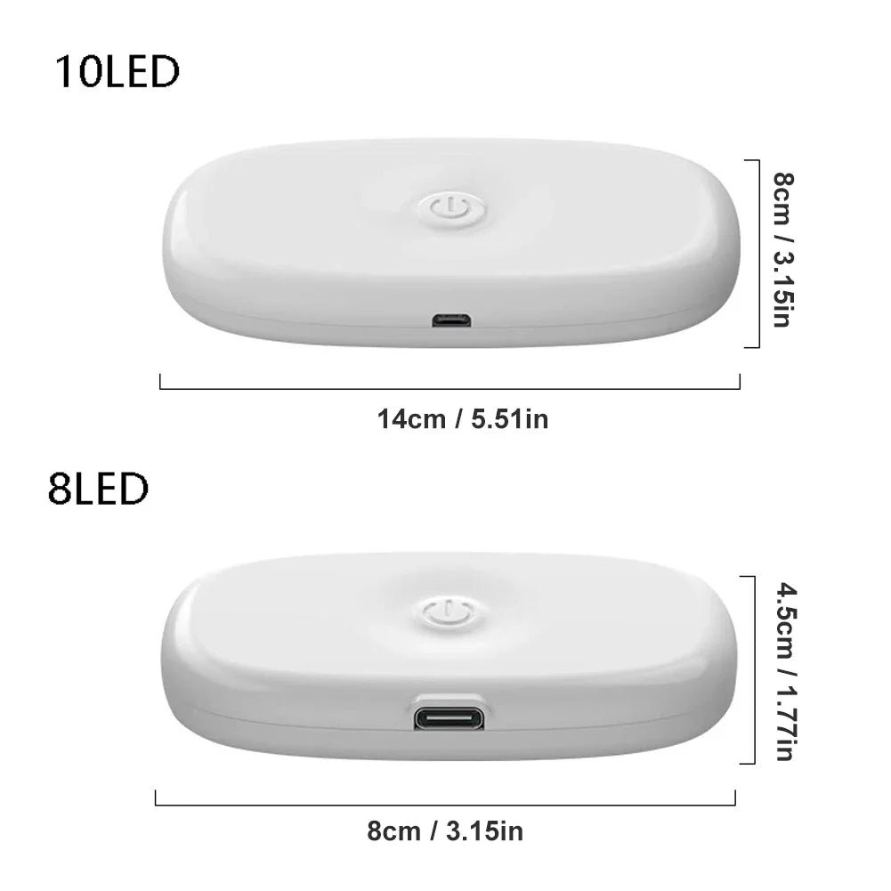 Rechargeable USB LED Car Reading Light — Magnetic Wireless Dome Lamp, Color-Changing Interior Light for Car & RV