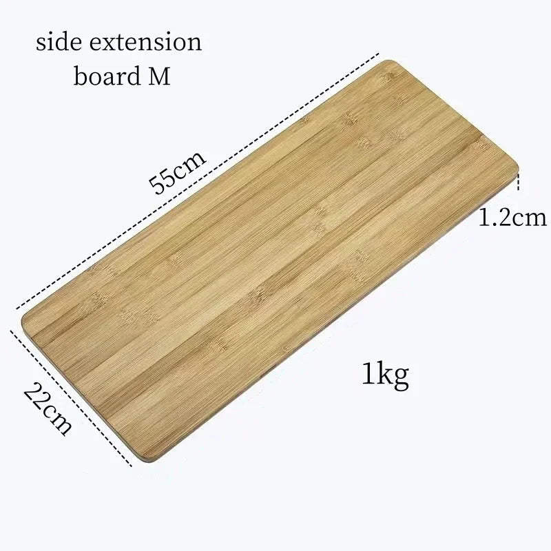 IGT Bamboo Extension Table Top – Outdoor Camping Kitchen Side Table Module for Picnic & Dining