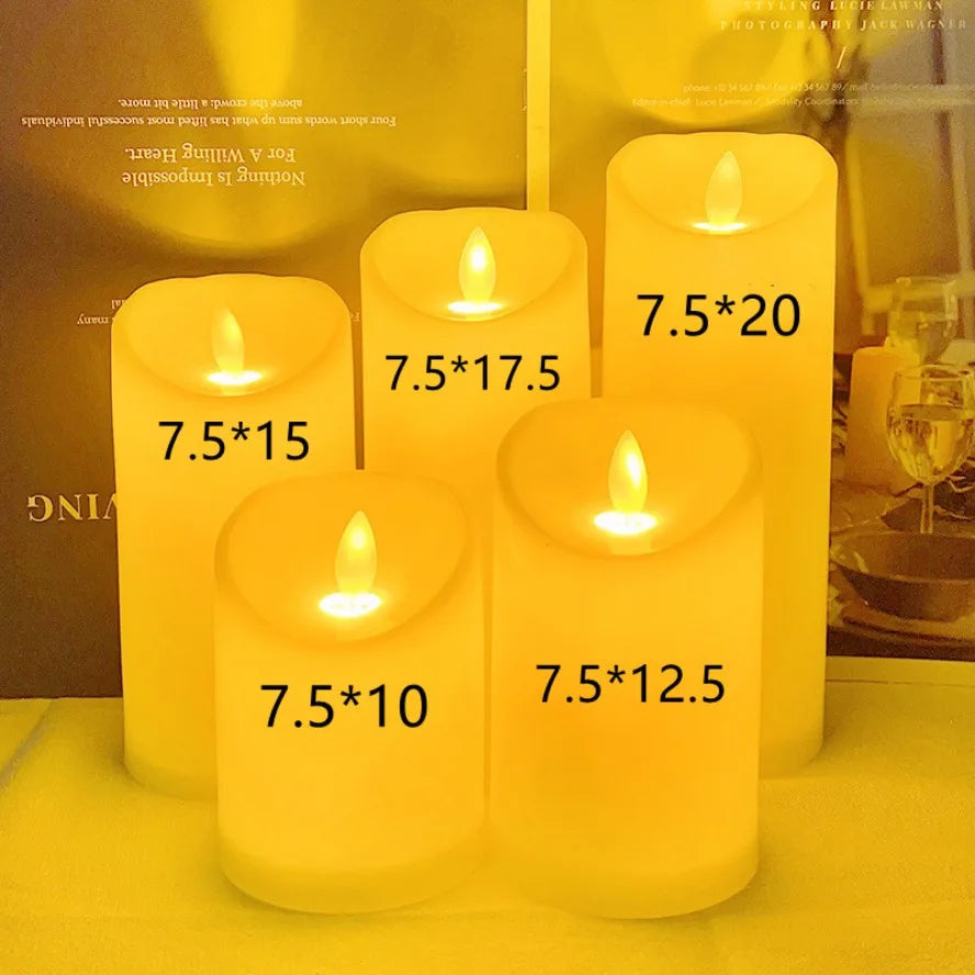 Flameless LED Candles Flickering Battery-Operated Pillar Candles for Wedding Christmas Party Decor — 1/5/10 Pack, Multiple Sizes (2–7.9 in / 5–20 cm)