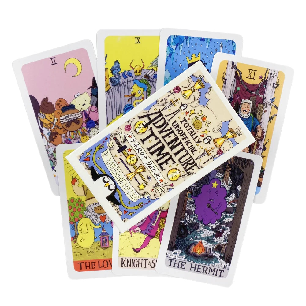 78-Card Illustrated Tarot & Oracle Deck — 10.5 x 6.2 cm (4.13 x 2.44 in) Divination & Playing Cards