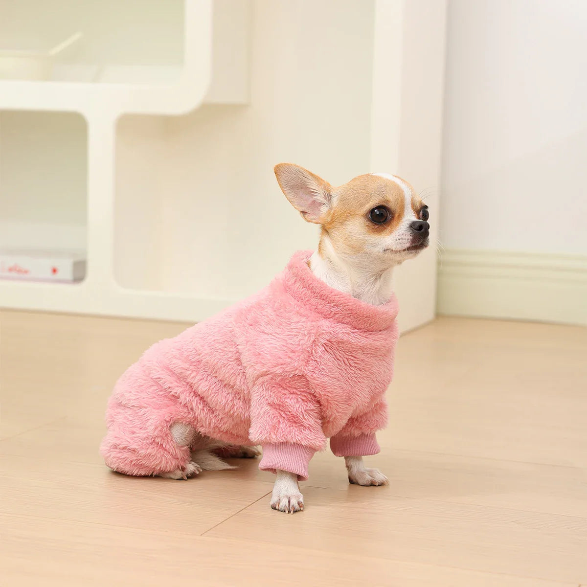 Warm Flannel Dog Jumpsuit XS-XL - Cozy Four-Leg Pet Coat for Small & Medium Dogs and Cats (Chihuahua, Yorkie)