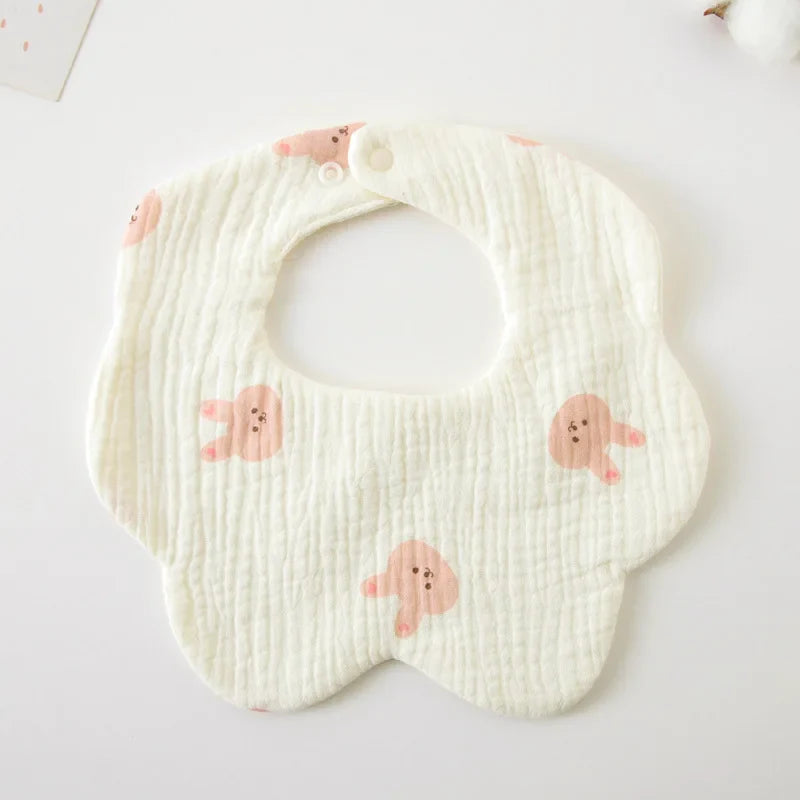 Baby Bandana Bibs & Burp Cloths - Cotton Drool Bibs for Newborns & Toddlers, Feeding Saliva Towel Cartoon Print