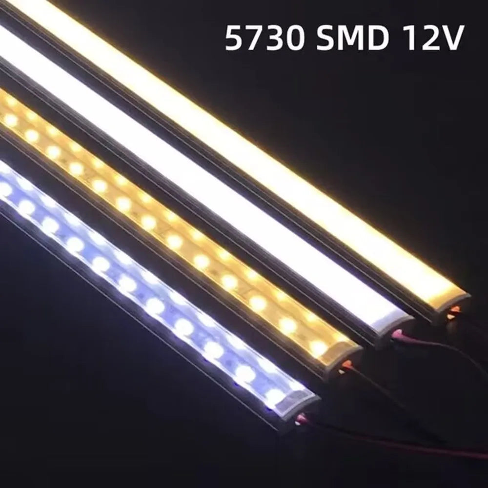 LED Rigid Strip Light 50 cm (20 in) SMD5730 36-LED U/V-Shaped Aluminum Channel DC 12V Indoor Lighting (1-10 Pack)